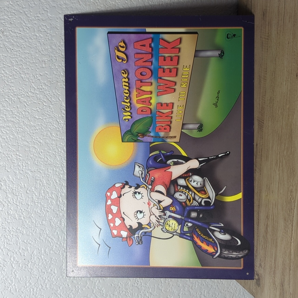 Betty Boop Daytona Bike Week Metal Sign